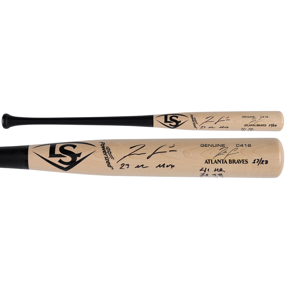 Ronald Acuña Jr. Atlanta Braves Autographed Louisville Slugger Game Model Bat with Multiple Inscriptions - Limited Edition of 23