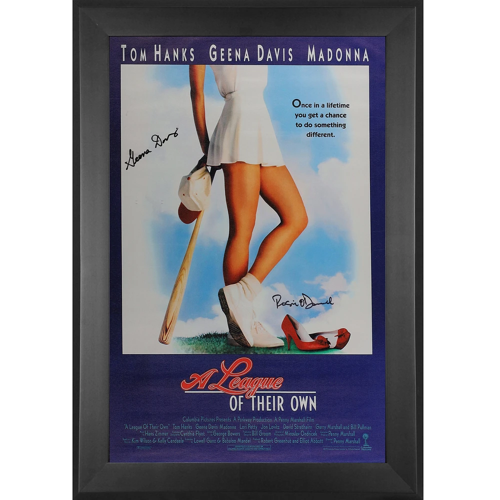 Geena Davis & Rosie O'Donnell A League Of Their Own Autographed Framed 12" x 18" Movie Poster