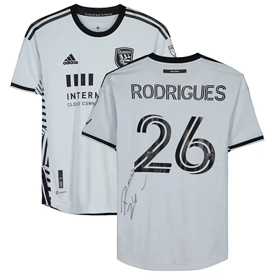 Rodrigues San Jose Earthquakes Autographed Match-Used #26 Gray Jersey from the 2023 MLS Season
