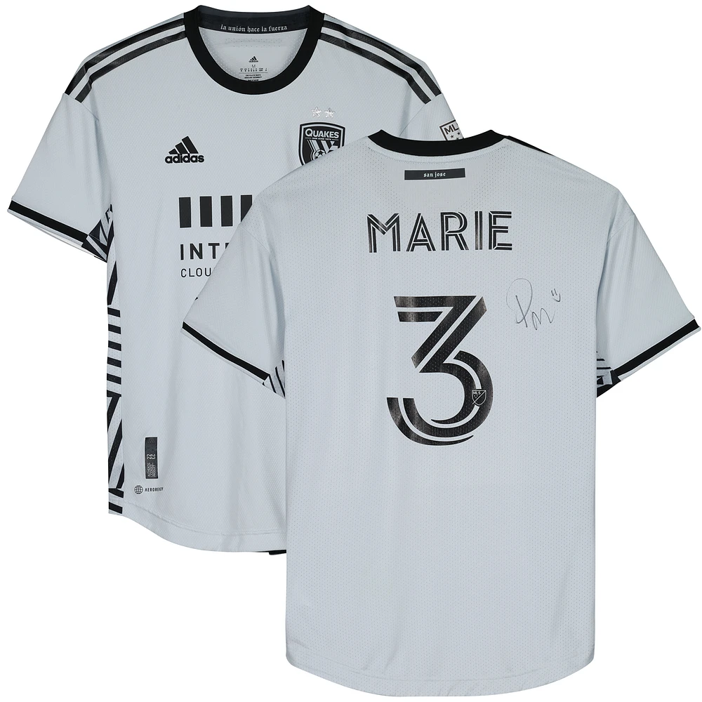 Paul Marie San Jose Earthquakes Autographed Match-Used #3 Gray Jersey from the 2023 MLS Season
