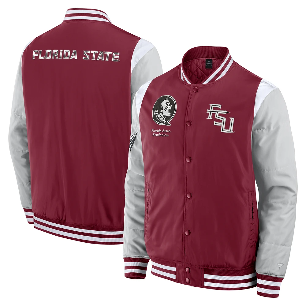 Men's Fanatics Garnet Florida State Seminoles Elements Elite Full-Snap Jacket