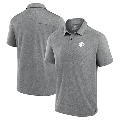 Men's Fanatics Charcoal Clemson Tigers Performance Polo