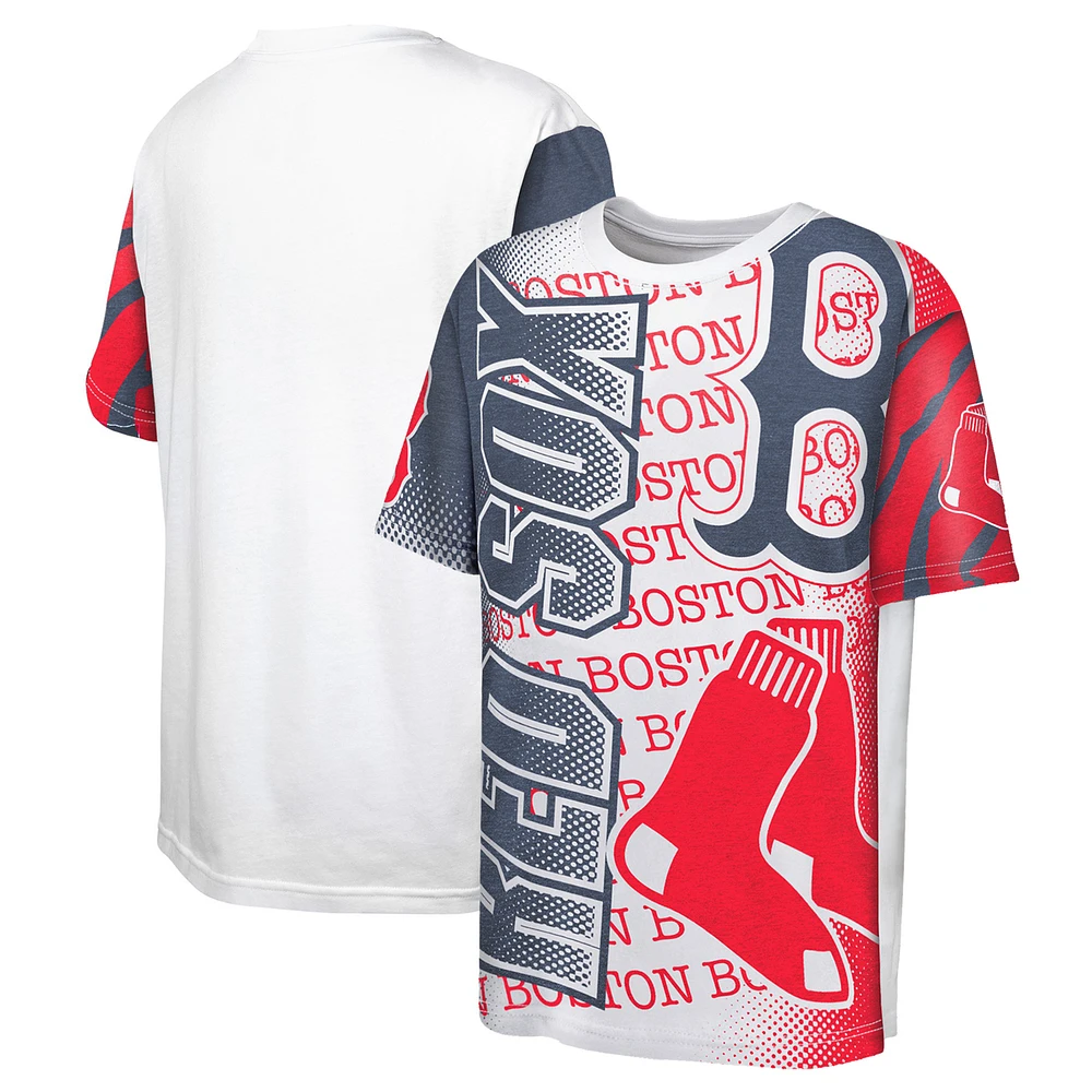 Youth White Boston Red Sox Impact Hit Bold T-Shirt