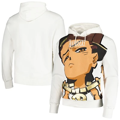 Unisex White The Boondocks Big Face Riley Pullover Hoodie