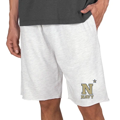Men's Concepts Sport Oatmeal Navy Midshipmen Mainstream Tri-Blend Shorts