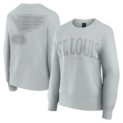 Women's Fanatics Gray St. Louis Blues Elements Flow Pullover Sweatshirt