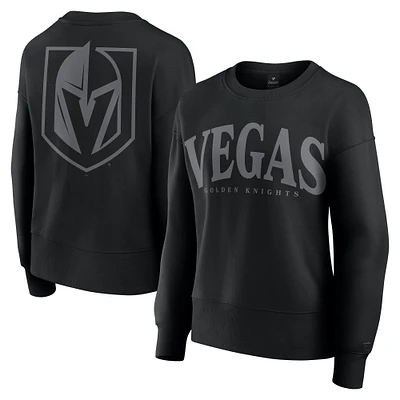 Women's Fanatics Black Vegas Golden Knights Elements Flow Pullover Sweatshirt