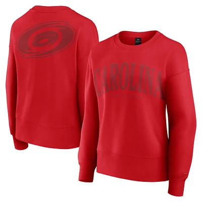 Women's Fanatics Red Carolina Hurricanes Elements Flow Pullover Sweatshirt