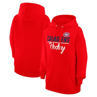 Women's G-III 4Her by Carl Banks Red Montreal Canadiens Team Fleece Pullover Hoodie