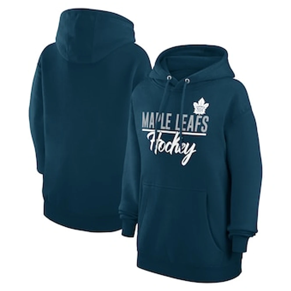 Women's G-III 4Her by Carl Banks Navy Toronto Maple Leafs Team Fleece Pullover Hoodie