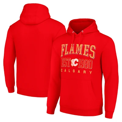 Men's Starter Calgary Flames Retro Graphic Pullover Hoodie