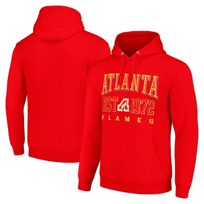 Men's Starter Red Atlanta Flames Retro Graphic Pullover Hoodie