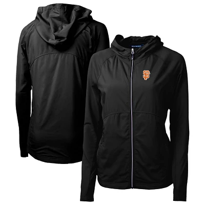 Women's Cutter & Buck San Francisco Giants City Connect Adapt Eco Knit Hybrid Recycled Full-Zip Hoodie