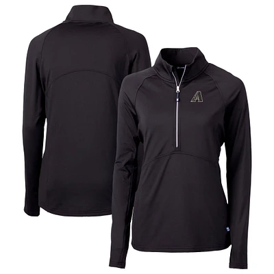 Women's Cutter & Buck Black Arizona Diamondbacks City Connect Adapt Eco Knit Recycled Half-Zip Pullover Top