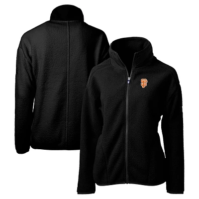 Women's Cutter & Buck Black San Francisco Giants City Connect Cascade Eco Sherpa Full-Zip Jacket
