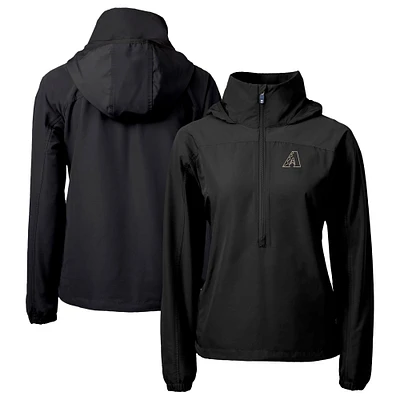 Women's Cutter & Buck Black Arizona Diamondbacks City Connect Charter Eco Recycled Half-Zip Anorak Jacket