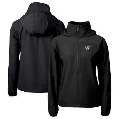Women's Cutter & Buck Washington Nationals City Connect Charter Eco Recycled Half-Zip Anorak Jacket