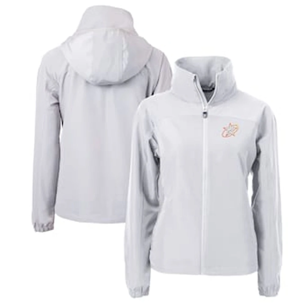 Women's Cutter & Buck Gray Houston Astros City Connect Charter Eco Recycled Full-Zip Jacket