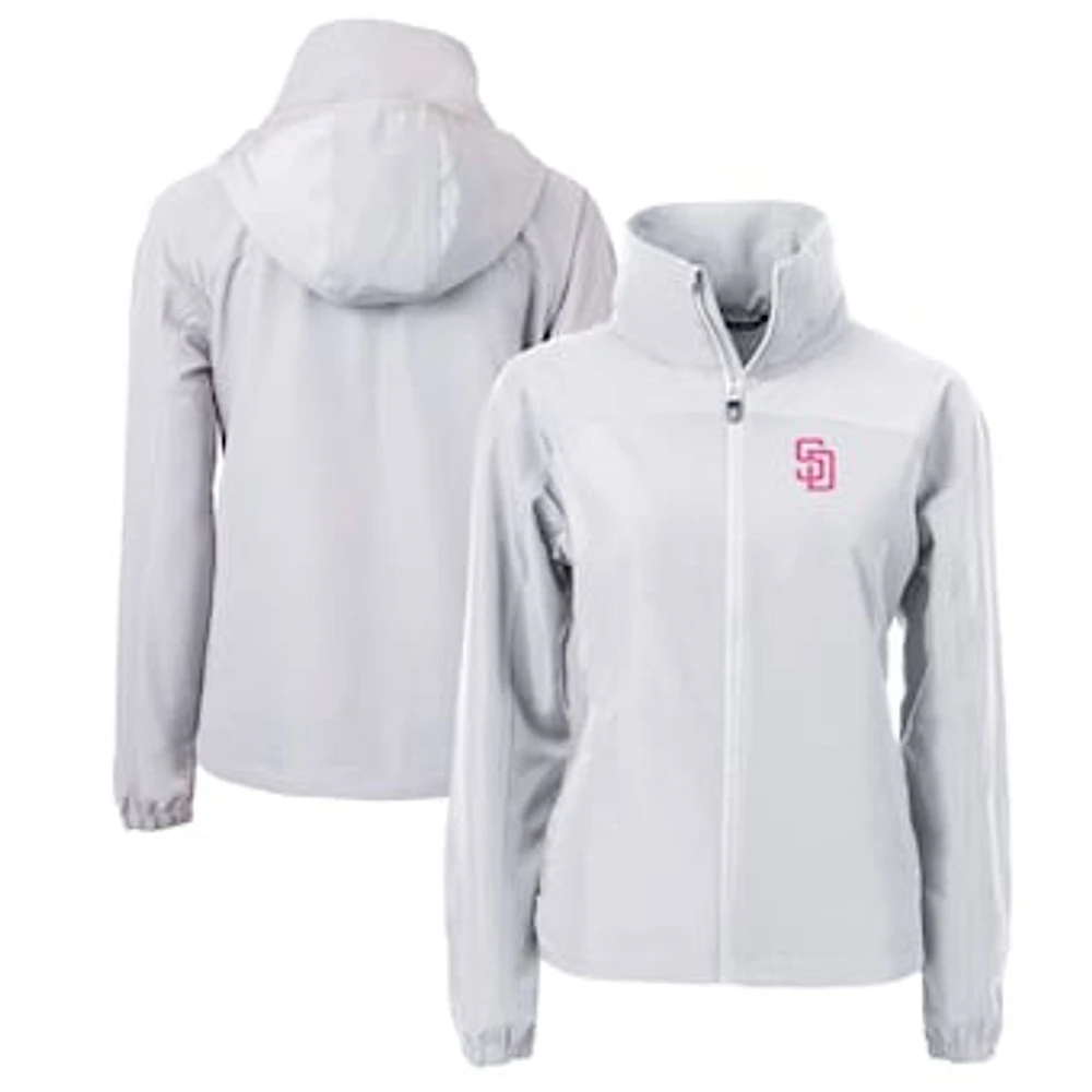 Women's Cutter & Buck San Diego Padres City Connect Charter Eco Recycled Full-Zip Jacket