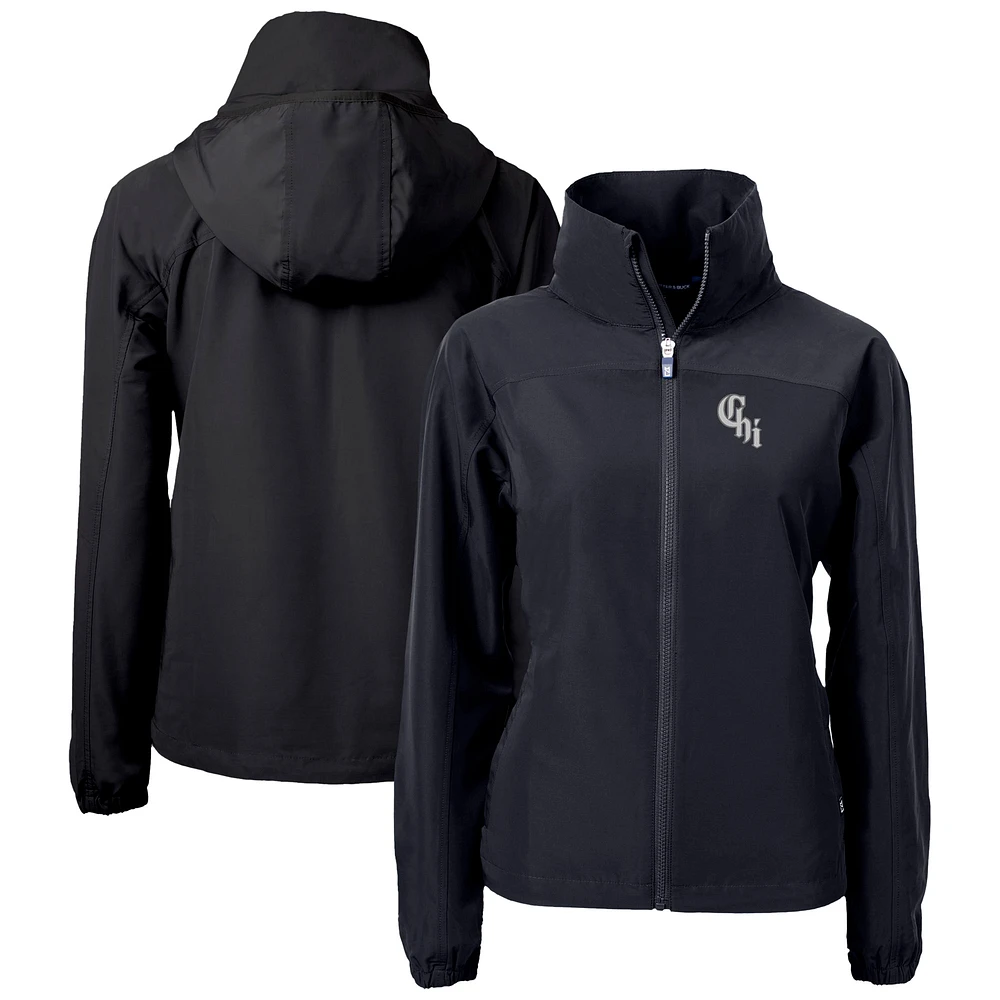 Women's Cutter & Buck Chicago White Sox City Connect Charter Eco Recycled Full-Zip Jacket