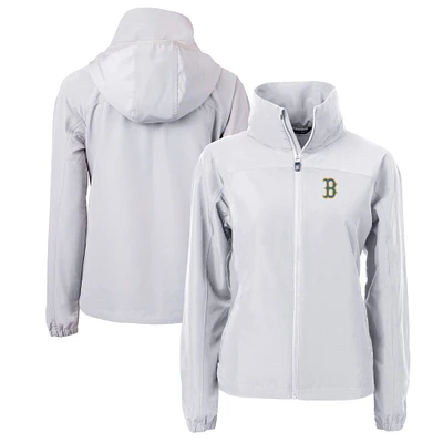 Women's Cutter & Buck Gray Boston Red Sox City Connect Charter Eco Recycled Full-Zip Jacket