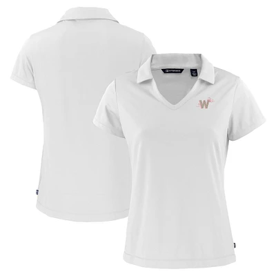 Women's Cutter & Buck Washington Nationals City Connect Daybreak Eco Recycled V-Neck Polo
