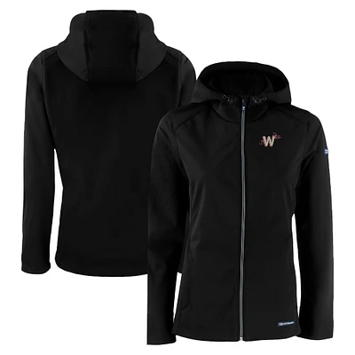 Women's Cutter & Buck Washington Nationals City Connect Evoke Eco Softshell Recycled Full-Zip Hoodie Jacket