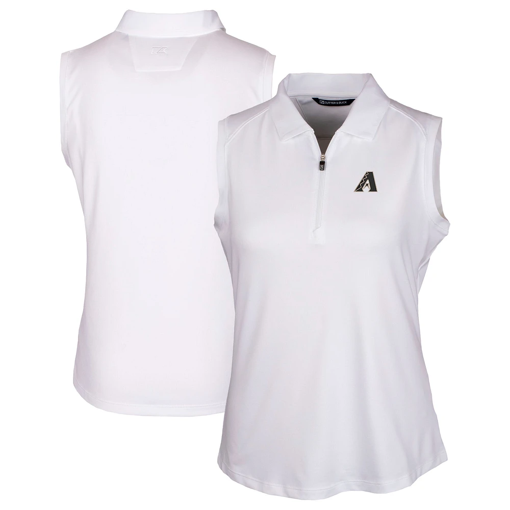 Women's Cutter & Buck White Arizona Diamondbacks City Connect Forge Stretch Sleeveless Polo