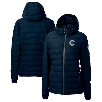 Women's Cutter & Buck Navy Chicago Cubs City Connect Mission Ridge Repreve Eco Insulated Full-Zip Puffer Jacket