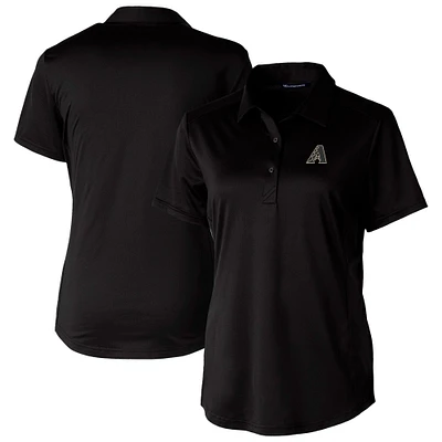 Women's Cutter & Buck Black Arizona Diamondbacks City Connect Prospect Textured Stretch Polo