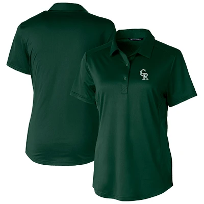 Women's Cutter & Buck Green Colorado Rockies City Connect Prospect Textured Stretch Polo