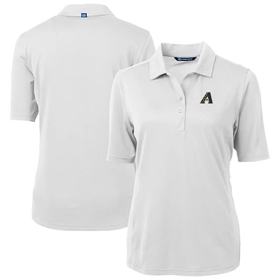 Women's Cutter & Buck White Arizona Diamondbacks City Connect Virtue Eco Pique Recycled Polo