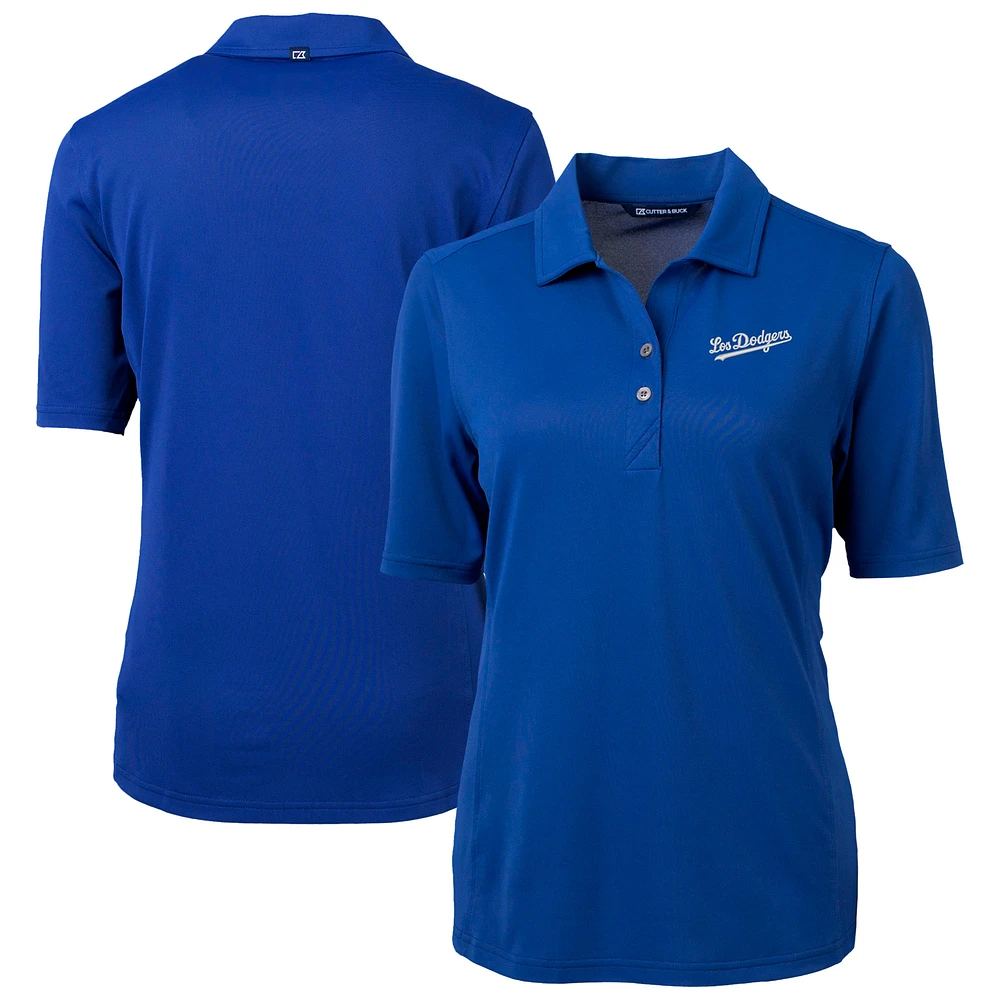 Women's Cutter & Buck Royal Los Angeles Dodgers City Connect Virtue Eco Pique Recycled Polo