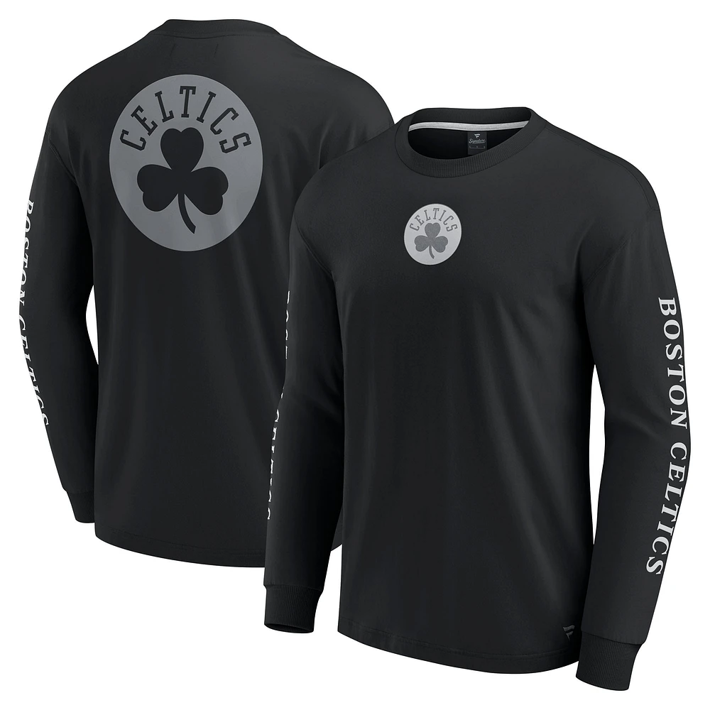 Men's Fanatics Black Boston Celtics Elements Strive Long Sleeve T-Shirt