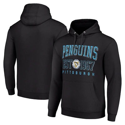 Men's Starter Black Pittsburgh Penguins Retro Graphic Pullover Hoodie