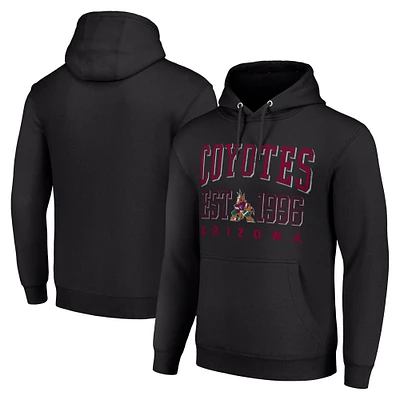 Men's Starter Black Arizona Coyotes Graphic Pullover Hoodie
