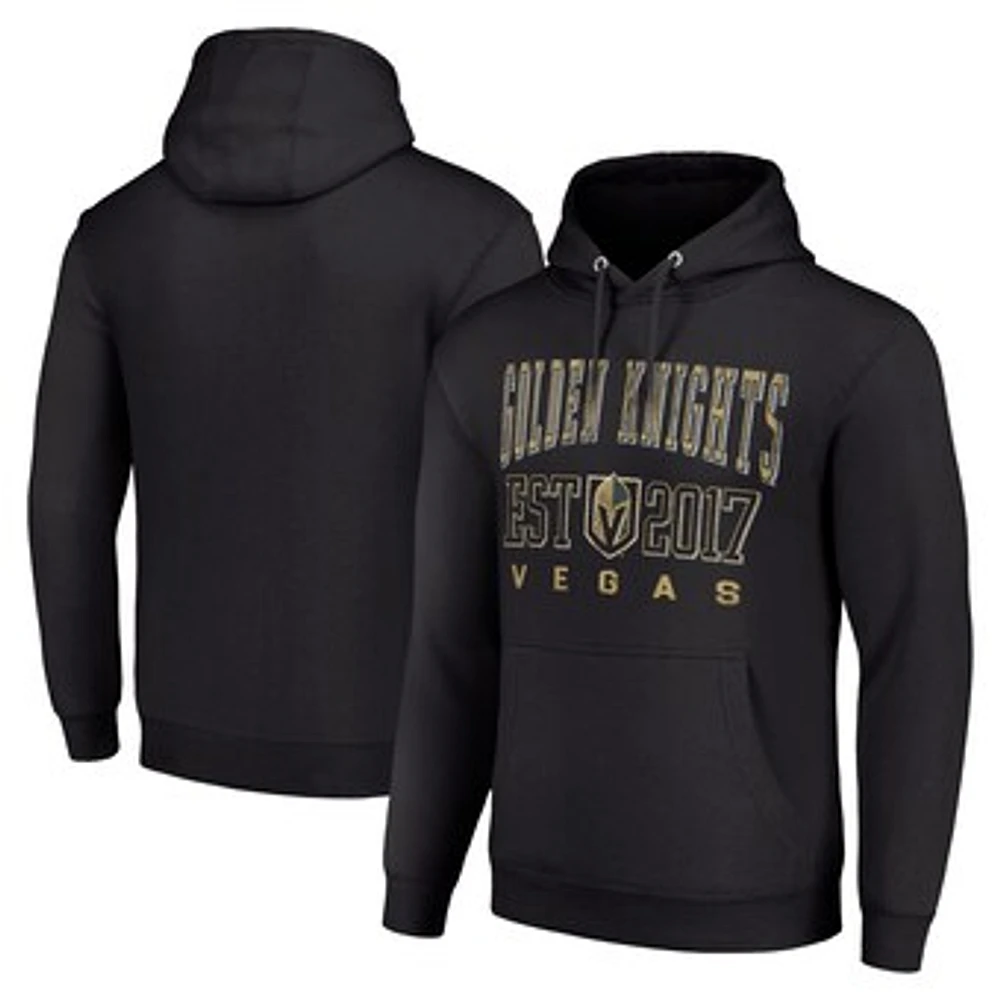 Men's Starter Black Vegas Golden Knights Graphic Pullover Hoodie