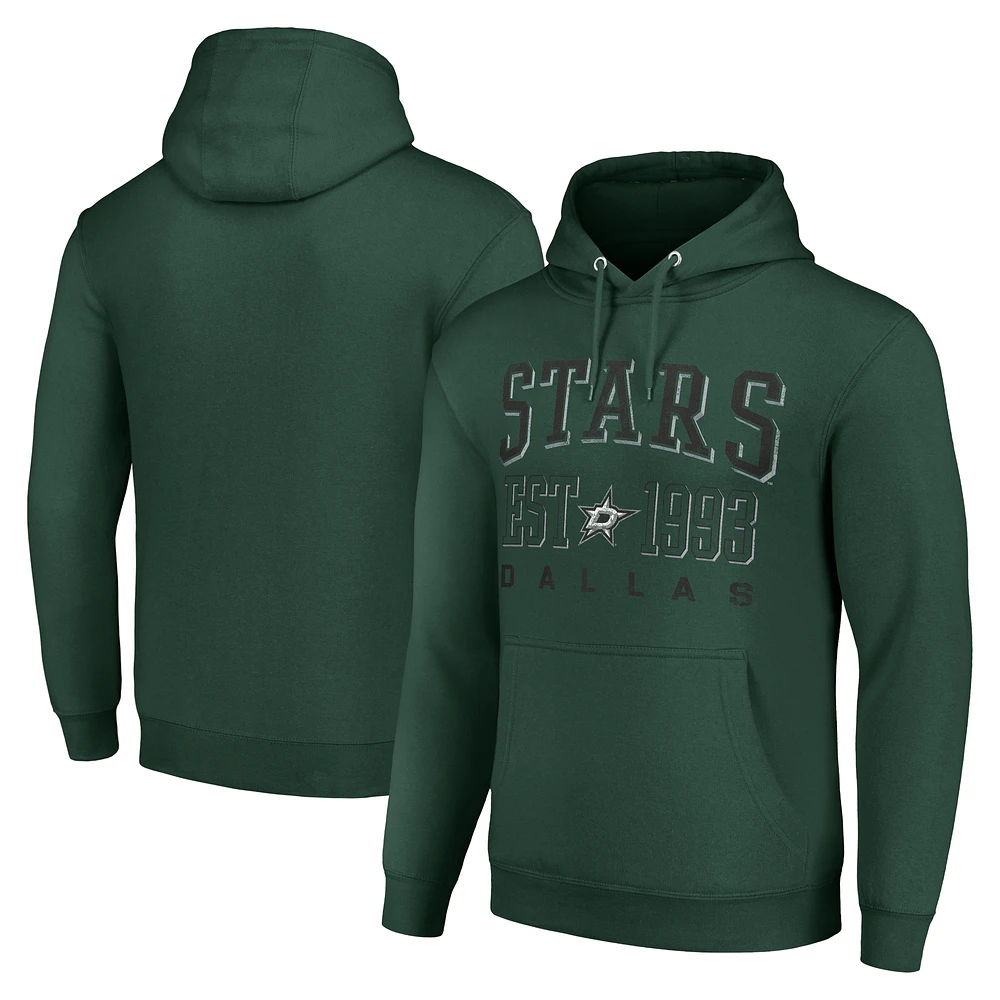 Men's Starter Green Dallas Stars Graphic Pullover Hoodie