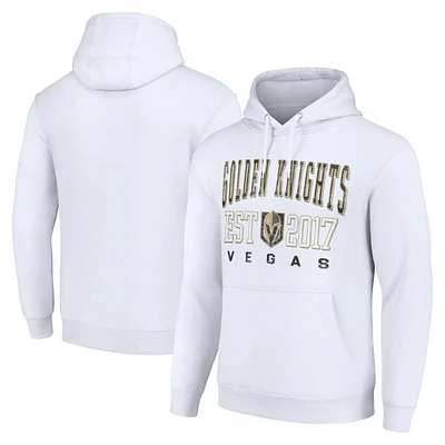 Men's Starter White Vegas Golden Knights Graphic Pullover Hoodie