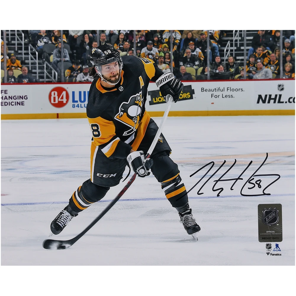 Kris Letang Pittsburgh Penguins Autographed 8" x 10" Black Jersey Shooting Photograph