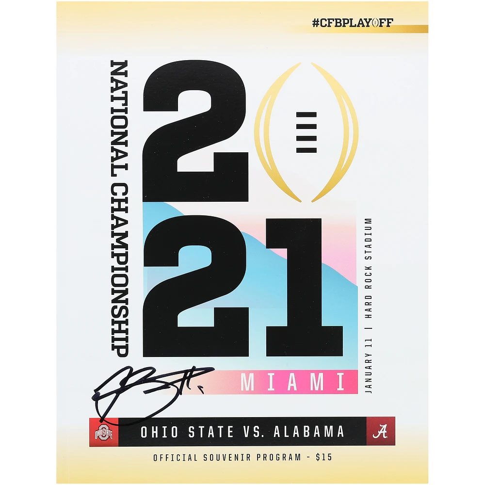 Bryce Young Alabama Crimson Tide Autographed 2021 National Championship Program