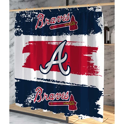 Pegasus Atlanta Braves Shower Curtain & Bath Mat Set