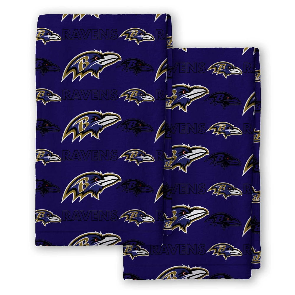 Pegasus Baltimore Ravens 2-Pack Repeat Logo Dish Towel Set