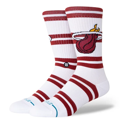 Unisex Stance Miami Heat Prep Stripe Crew Sock