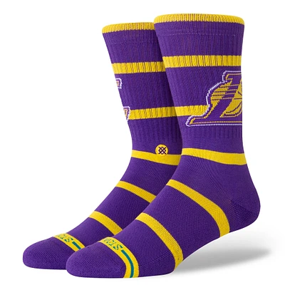 Unisex Stance Los Angeles Lakers Prep Stripe Crew Sock