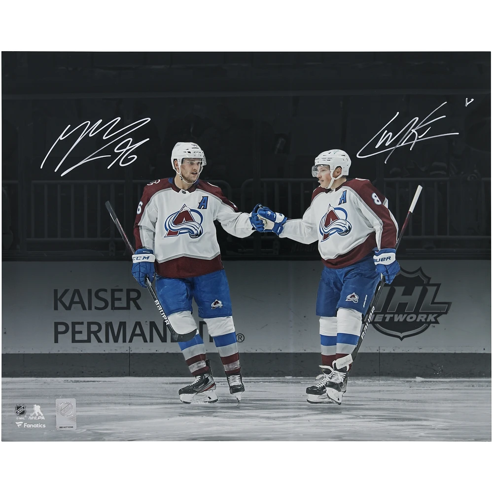 Cale Makar & Mikko Rantanen Colorado Avalanche Autographed 16" x 20" Dual Celebration Photograph