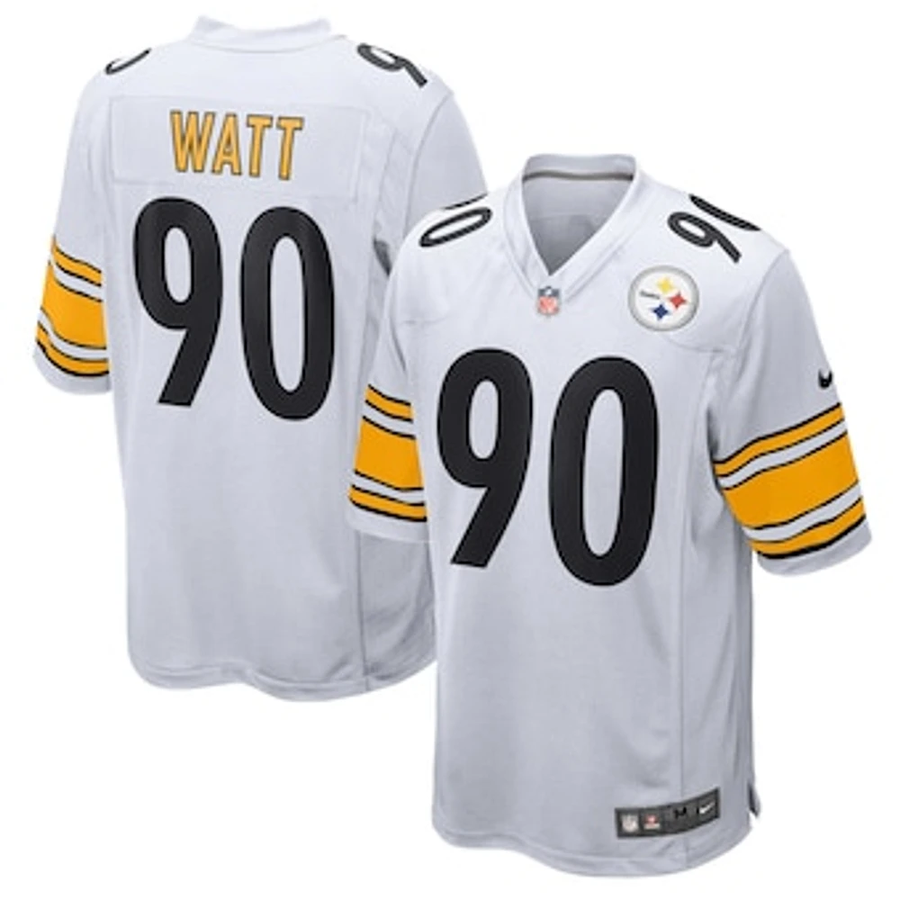 Men's Nike T.J. Watt White Pittsburgh Steelers Game Jersey