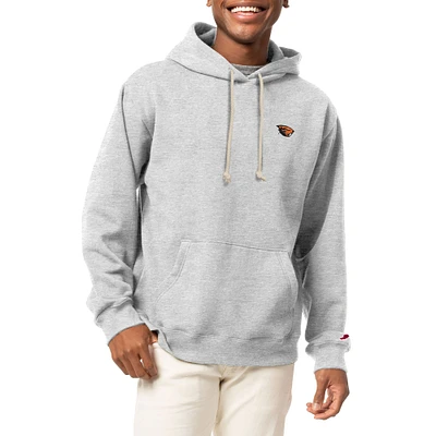 Men's League Collegiate Wear Heather Gray Oregon State Beavers Classic Oxford Essentials Pullover Hoodie