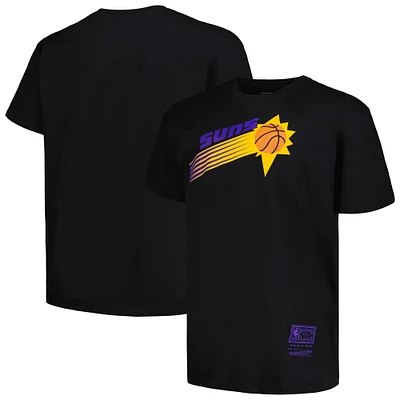 Men's Mitchell & Ness Black Phoenix Suns Big Tall Hardwood Classics Vintage Logo T-Shirt
