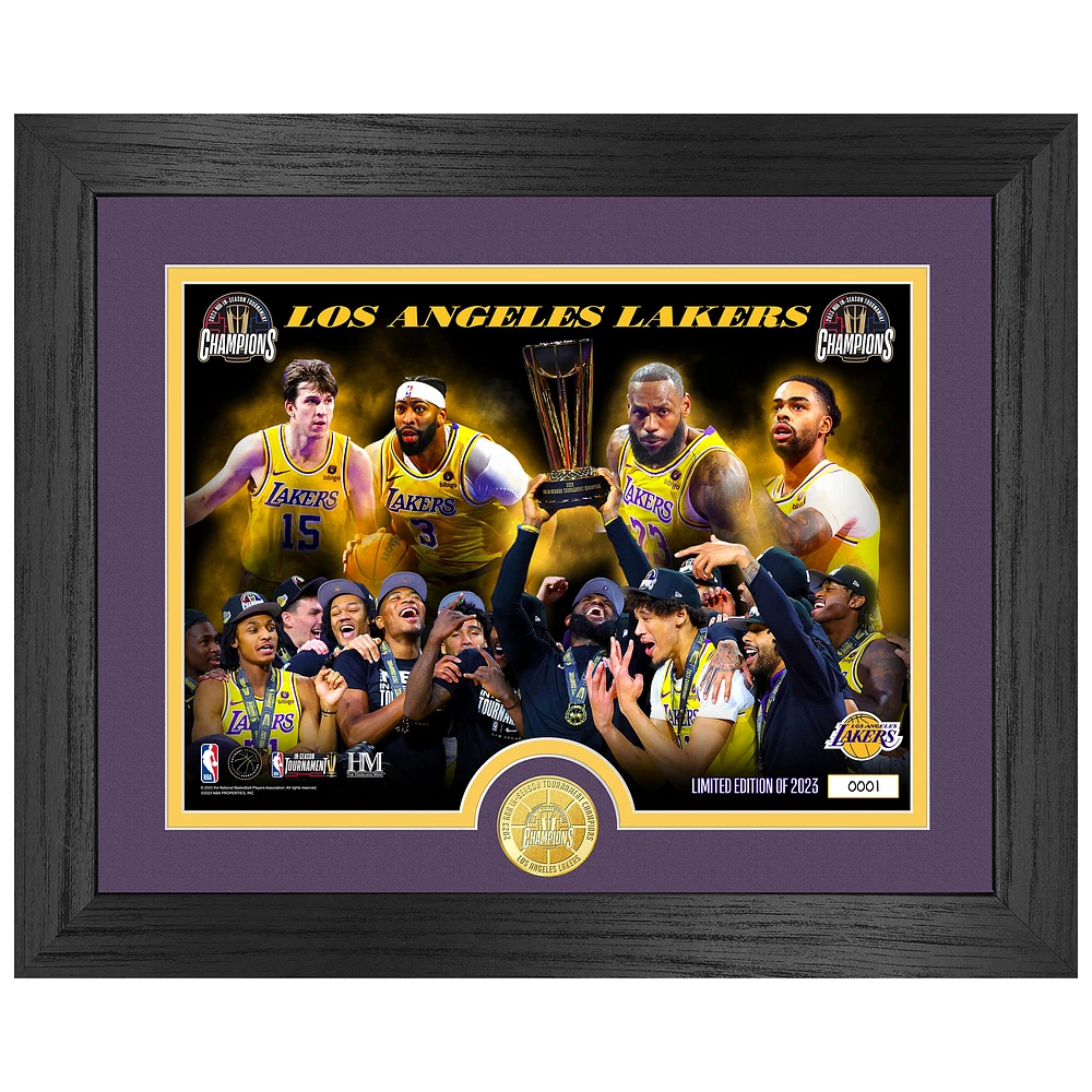 Highland Mint Los Angeles Lakers 2023 NBA In-Season Tournament Champions 13" x 16" Bronze Coin Photo Mint